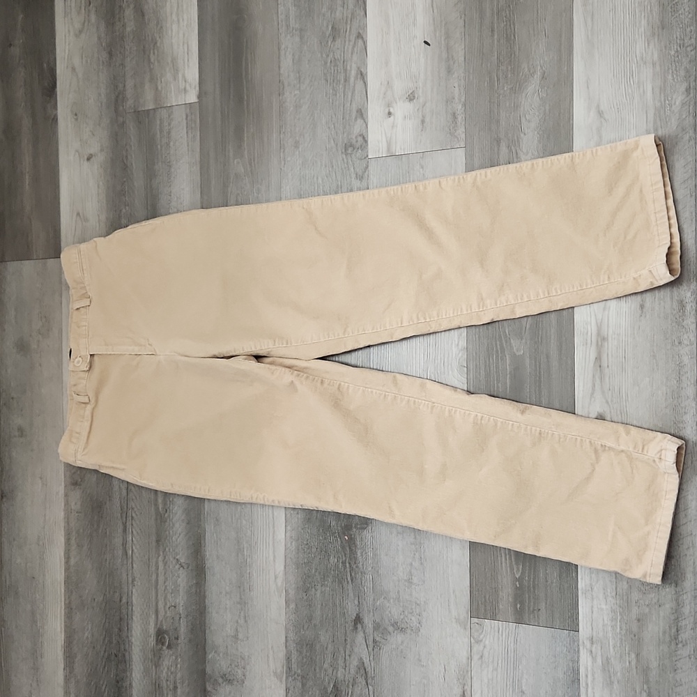 Womens Dockers Mid-Rise Stretch Micro Corded Corduroy Pants Tan Beige Size 8